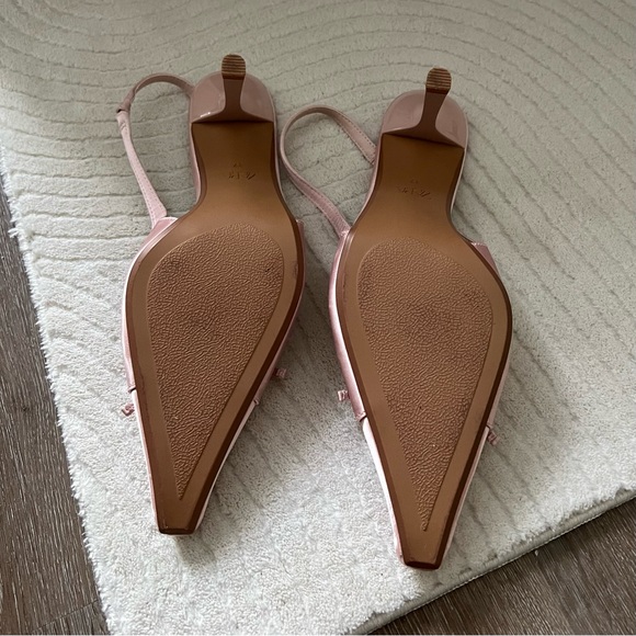 ZARA SATIN EFFECT BOW HEELED SHOES - Picture 5 of 7